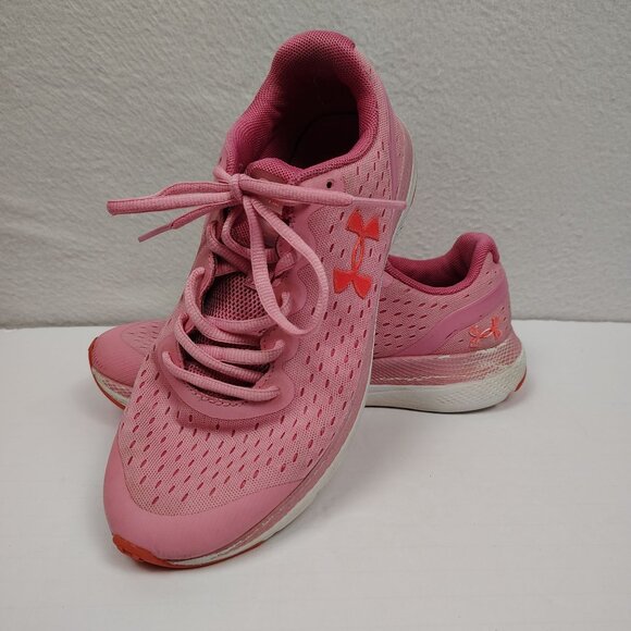 Under Armour Charged Impulse Running Shoe Women's 5.5Y Pink Sneaker - Picture 2 of 13